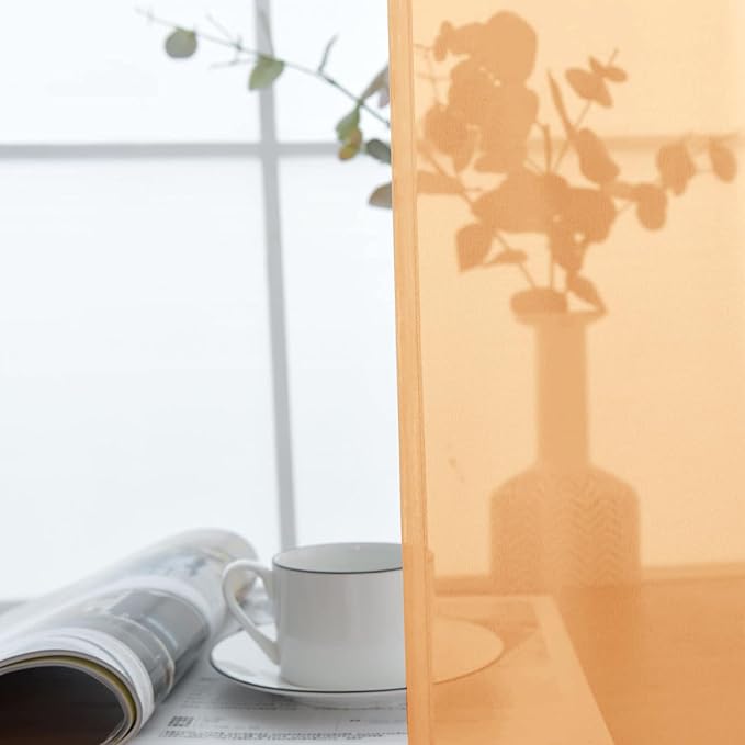 SpaceDresser Basic Rod Pocket Sheer Voile Window Curtain Panels White 1 Pair 2 Panels 60 Width 84 Inch Long for Kitchen Bedroom Children Living Room Yard（Beige，60Wx 84L）