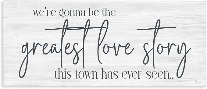 Greatest Love Story Typography, 13 x 30 Inch Canvas Wall Art | Stupell Industries · By Susie Boyer · Ready to hang · Romantic message for living room or family room · Made in USA