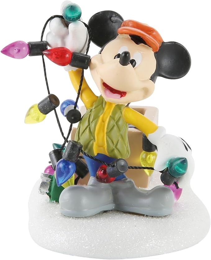 Department 56 Disney Village Mickey Lights Up Christmas Accessory, 2.25 inch