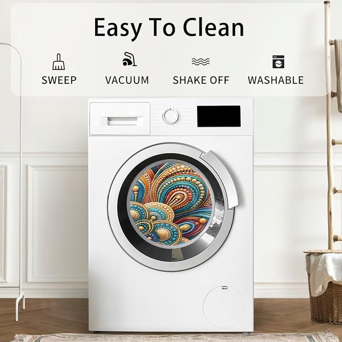Mandala Half Round Door Mat Semi Moon Rug Fireplace Carpet Area Rugs | Gold Elegant Non Slip Absorbent Half Circle Mat Carpet for Indoor Outdoor Patio Kitchen Bathroom Entryway Home Decor