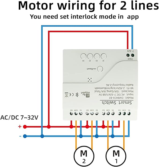 4 Channel Smart WiFi Relay Switching Module USB 5V/AC85V-250V, Supports Bluetooth Control, eWeLink App Remote Control, for Alexa Google Home