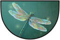 Dragonfly Half Round Door Mat Outdoor Doormat Bedroom Entrance Rug A9 | Dragonfly Semi Moon Door Mat Non-Slip Absorbent Kitchen Rug Indoor Welcome Bath Mat 36" X 24"