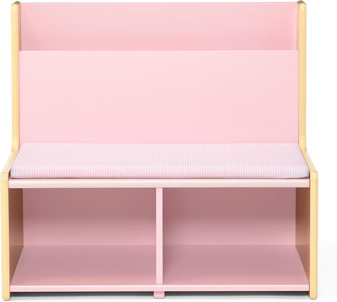 Delta Children - GapKids Reading Nook with Padded Bench - Greenguard Gold Certified, Blush Pink