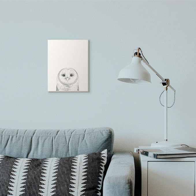 Owl Portrait Grey Woodland Bird, 10 x 15 Inch Mounted Print on Wall Plaque | Stupell Industries · By Victoria Borges · Ready to hang · Minimal nature style for any room · Made in USA