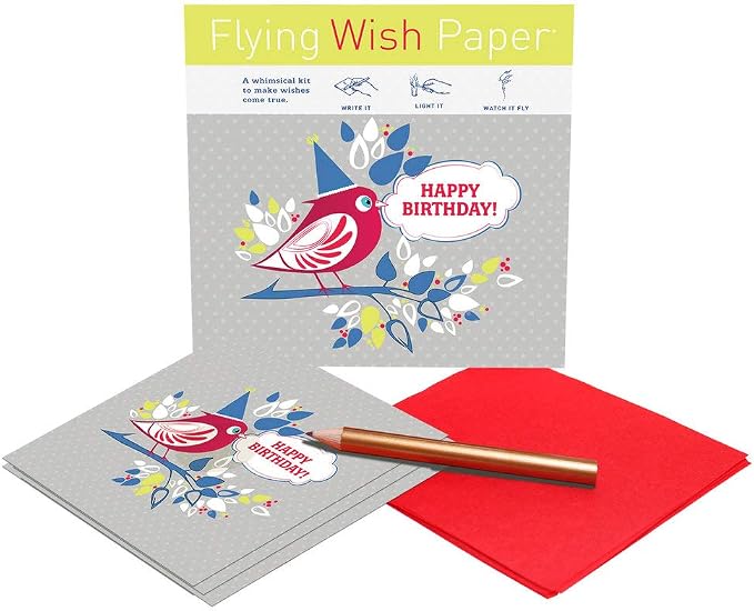 Flying Wish Paper Combo Pack Bundle - Birthday Cupcake Large Kit + Birthday Birdy Mini Kit, (2 x Sets)