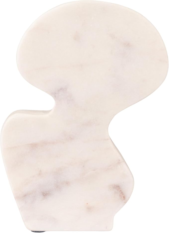 Decorative Abstract Marble Sculptures, Set of 2 Styles, White