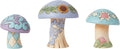 Enesco Jim Shore Heartwood Creek Nature's Meadow Mushrooms Miniature Figurine 3pc Set- Stone Resin Hand Painted Crafted Collectible Decorative Gnomes Mini Figurines Home Decor Statue, 2.5 Inch