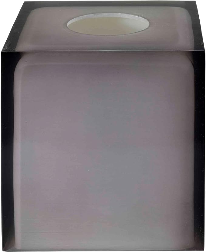Avanti Linens - Tissue Box Cover, Resin Countertop Accessories, Modern Home Decor (Soho Collection, Smoke)