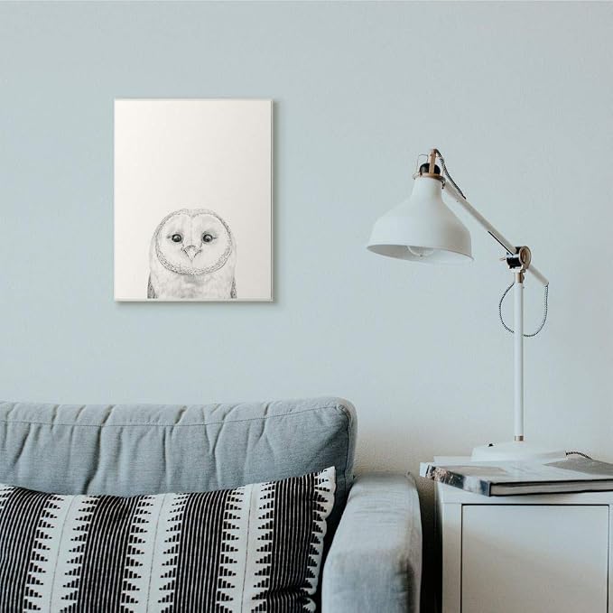 Owl Portrait Grey Woodland Bird, 13 x 19 Inch Mounted Print on Wall Plaque | Stupell Industries · By Victoria Borges · Ready to hang · Minimal nature style for any room · Made in USA