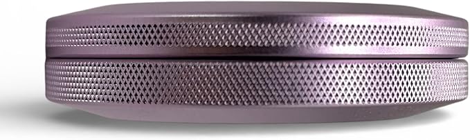 Solo | Slim Metal Container for Zyn, Premium Aluminum Can & Rugged Pouch Holder | Extra Capacity, Knurled Grip, & Slim Container | EDC (Lavender)