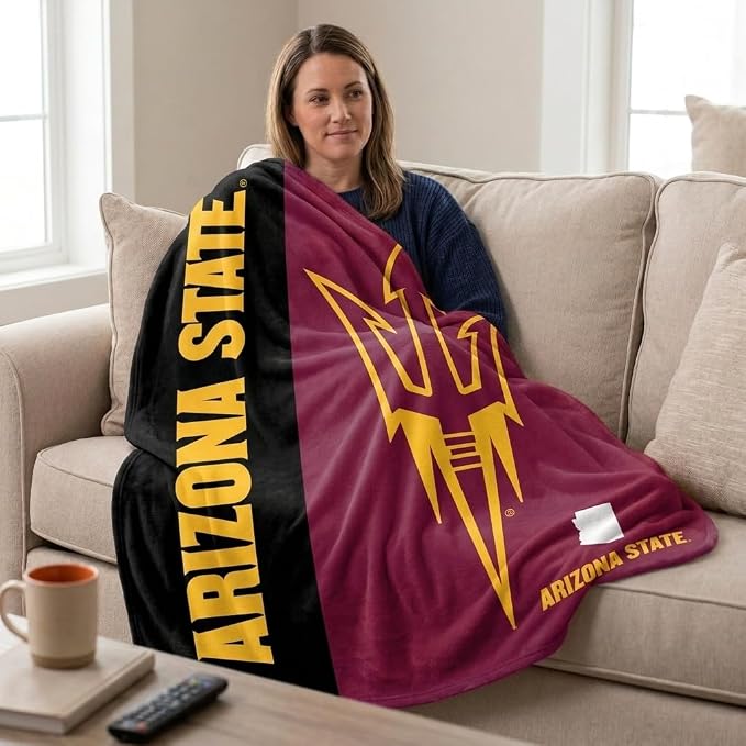 Proformance Home NCAA Arizona St Sun Devils Endzone Ultra Soft Tailgate Throw