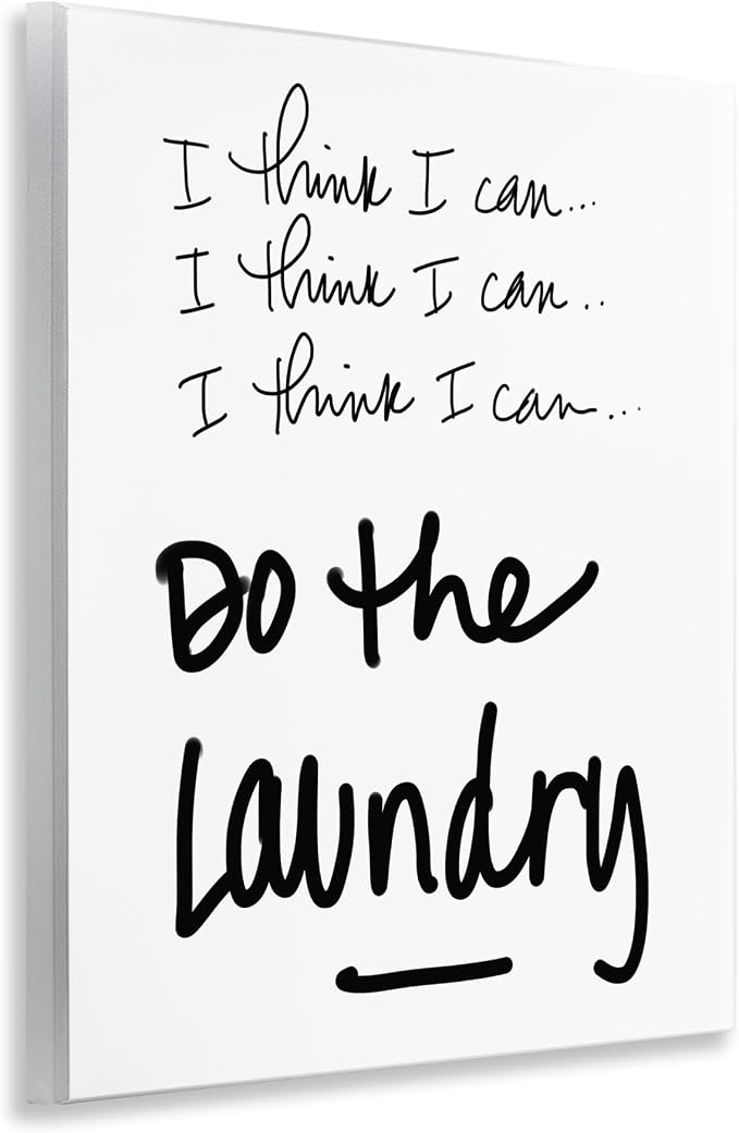 Humorous Laundry Motivation, 11 x 14 Inch Mounted Print on Wall Plaque | Stupell Industries · By SD Graphics Studio · Ready to hang · Great for laundry room or kitchen · Made in USA