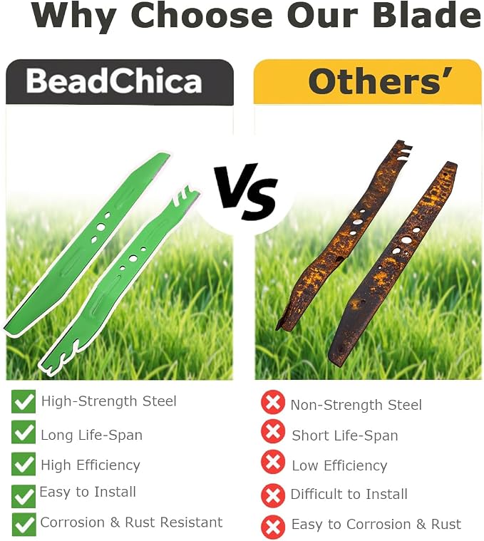 LM2135SP Lawn Mower Blade Compatible with EGO 21 inch Replacement Mulching Blade AB2101D for Mowers LM2133/LM2130//LM2130SP/LM2156SP/LM2150SP (Green)