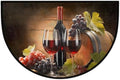 cfpolar Half Round Door Mat Wine Grapes Half Moon Doormat Absorbent Bedroom Kitchen Floor Mat Non Slip Decoration Semi Circle Entrance Welcome Rug for Indoor Outdoor Patio Fireplace Decor 24"x36"