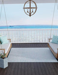 Unique Loom Jill Zarin Jill Zarin Outdoor Collection Area Rug - Cape Town (13' Square, Pink and Aqua/Light Blue)