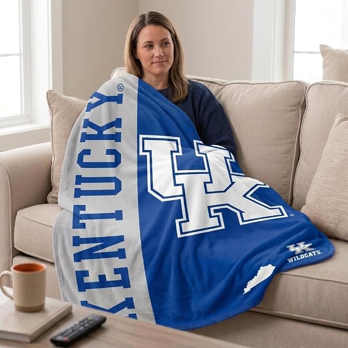 Proformance Home NCAA Kentucky Wildcats Endzone Ultra Soft Tailgate Throw
