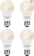 SYLVANIA Wifi LED Smart Light Bulb, A19, 60W, Soft White, Compatible with Alexa and Google Home Only - 4 Pack (75672)