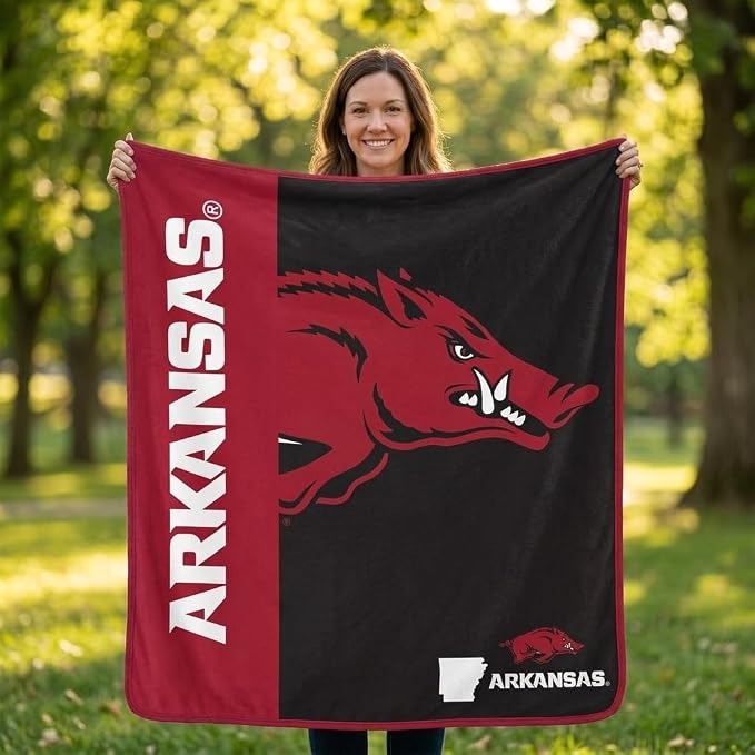 Proformance Home NCAA Arkansas Razorbacks Endzone Ultra Soft Tailgate Throw
