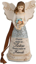 Pavilion Gift Company 82342 Elements Sister Angel Figurine, 4-1/2-Inch, Silver