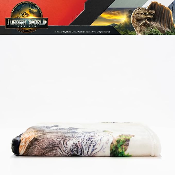 Jurassic World Rebirth Kids Bedding Super Soft Plush Throw Blanket, 46 in x 60 in, (Officially Licensed Product) By Franco