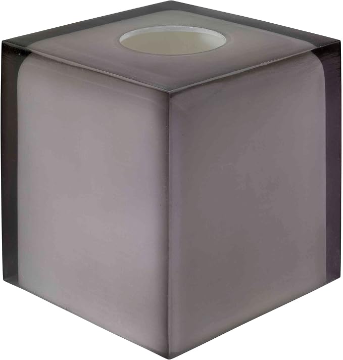 Avanti Linens - Tissue Box Cover, Resin Countertop Accessories, Modern Home Decor (Soho Collection, Smoke)