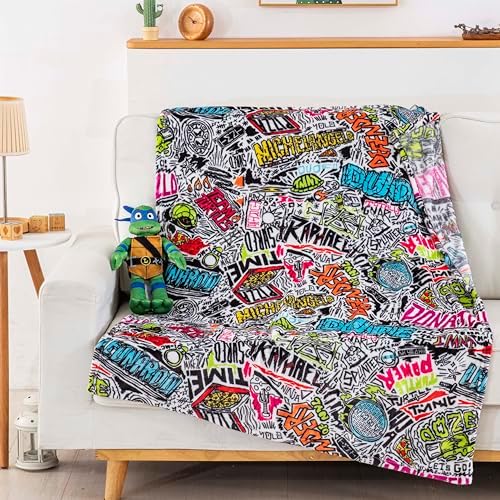 Northwest Teenage Mutant Ninja Turtles Character Hugger Pillow & Silk Touch Throw Blanket Set, 40" x 50", Sketched Out