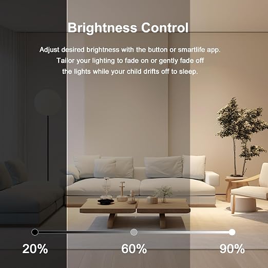 EVA LOGIK Smart WiFi Dimmer Light Switch, Single Pole & 3-Way | Smart dimmer switch for single pole & 3-way circuits, smooth dimming, 2.4GHz WiFi only, neutral wire required