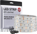 BTF-LIGHTING RGBW LED Strip Lights,UL Listed,5050 4 Colors in 1 RGB + 2700K-3000K Warm White,12V DC,16.4ft/5m 60LEDs/m 12mm White PCB, IP67 Waterproof for Home Decoration(No Adapter or Controller)