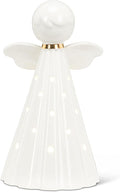 Abbott Collection Large Simple Angel Decorative Figurine with LED Lights - Ceramic, White (8 inches H)