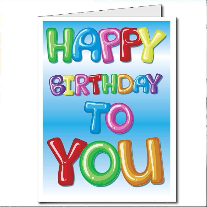 VictoryStore Colorful Birthday Bundle: Giant Balloon Letters Greeting Card & Honk It's My Birthday Yard Sign Set