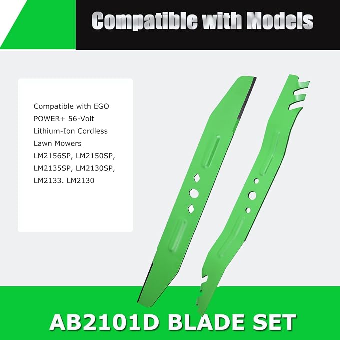 LM2135SP Lawn Mower Blade Compatible with EGO 21 inch Replacement Mulching Blade AB2101D for Mowers LM2133/LM2130//LM2130SP/LM2156SP/LM2150SP (Green)