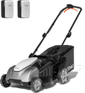 Litheli 40V 18" Cordless Lawn Mower with Brushless Motor, Electric Mower Battery Powered(2 x 5.0Ah Batteries), 2-in-1 Mulching & Bagging