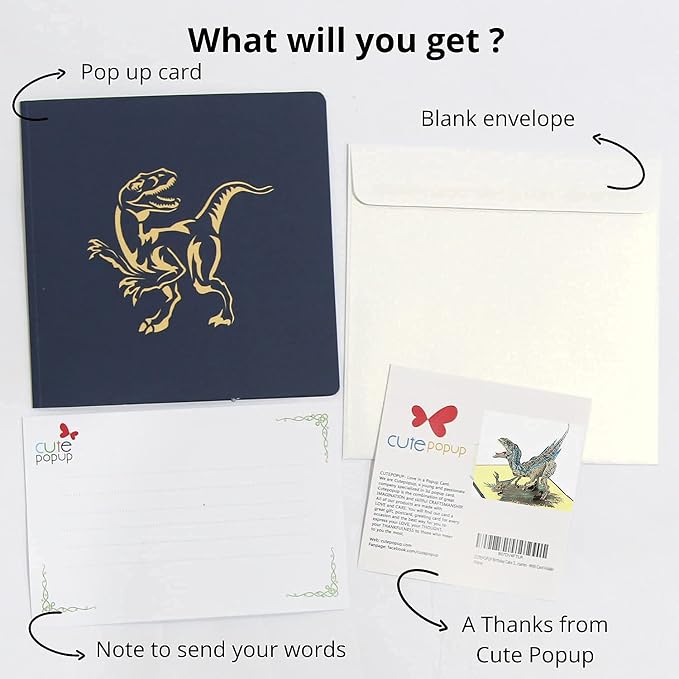 CUTE POPUP - Birthday 3D Card, Father's Day Pop Up Card - Perfect Present for Kids, Daddy, Giraffe-loving on any Annivers