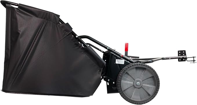 Brinly 42" Tow-Behind Lawn Sweeper in Hammered Finish with High-Velocity Brushes, Textured Black