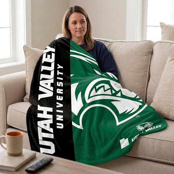 Proformance Home NCAA Utah Valley Wolverines Endzone Ultra Soft Tailgate Throw