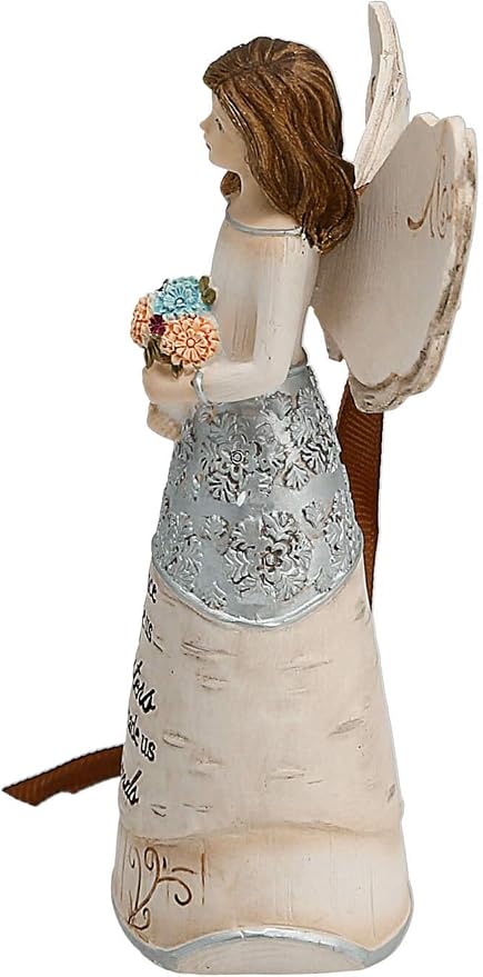 Pavilion Gift Company 82342 Elements Sister Angel Figurine, 4-1/2-Inch, Silver