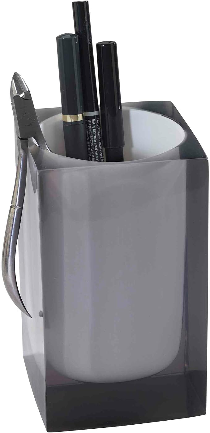 Avanti Linens - Tumbler, Resin Countertop Accessories, Modern Home Decor (Soho Collection, Smoke)
