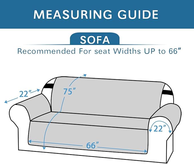 H.VERSAILTEX Reversible Couch Cover for 3 Cushion Cover Pet Friendly Sofa Cover for Dog Washable Furniture Protector Water Resistant Slipcover with Non Slip Elastic Strap(Sofa, Ivory/Beige)