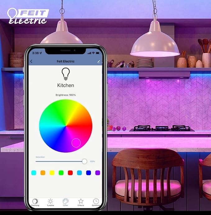 Feit Electric 50-Watt Equivalent MR16 Alexa Google Siri Smart RGBW LED Light Bulb White