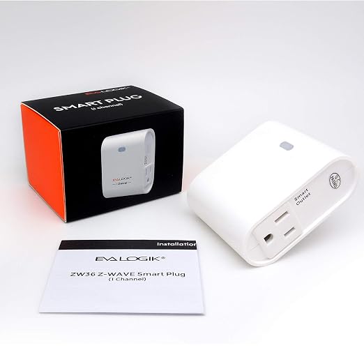 EVA LOGIK Z-Wave Smart Outlet, Dual Outlet Plug, Indoor Use, Hub Required | One smart on/off outlet and one always-on outlet, compatible with most certified Z-Wave hubs, built-in Z-Wave signal repeater
