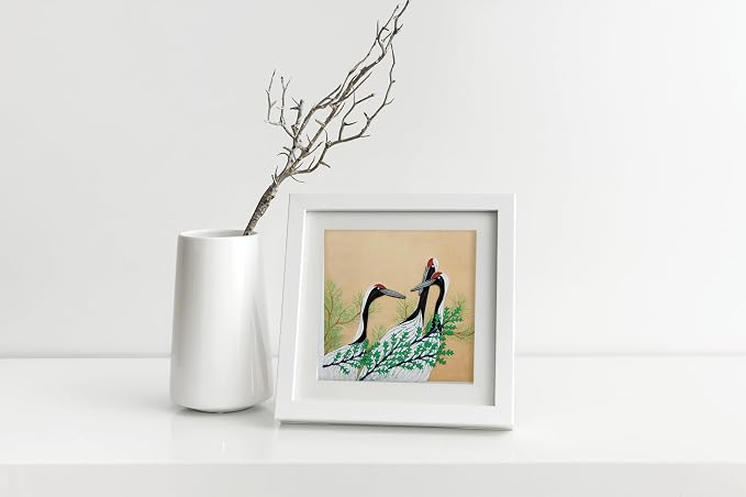 Cranes from Momoyogusa–Flowers of a Hundred Generations (1909) by Kamisaka Sekka Quilling Art Greeting Card,Design Greeting Card for Birthday, Get Well, All Occasion. Framable Artwork for Art Lovers