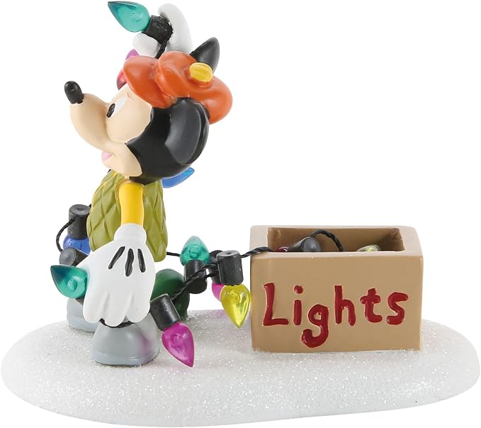 Department 56 Disney Village Mickey Lights Up Christmas Accessory, 2.25 inch