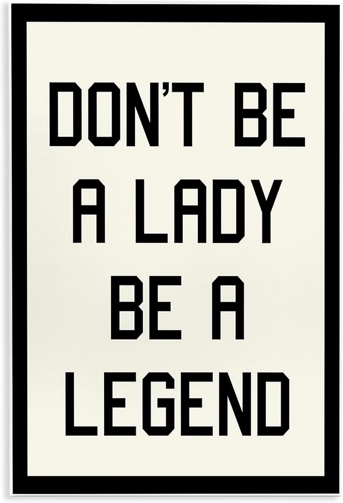 Lady Legend Inspirational, 13 x 19 Inch Mounted Print on Wall Plaque | Stupell Industries · By Lil' Rue · Ready to hang · Uplifting decor for office or bedroom · Made in USA