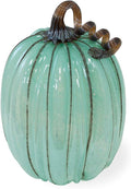 Boston International Handblown Glass Pumpkin Tabletop Décor, 7.5 x 11-Inches, Blue Autumn