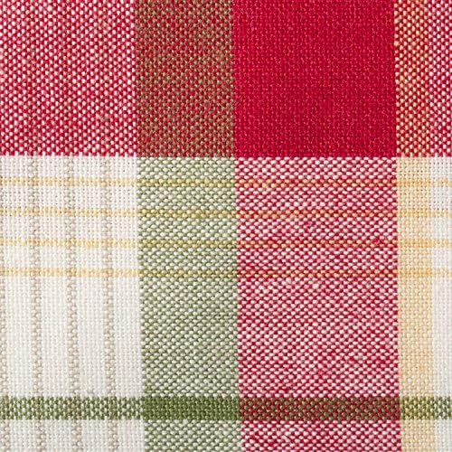 DII Orchard Plaid Collection Linen Tabletop Essentials, Table Runner, 14x72, Taupe/Red - Image 2