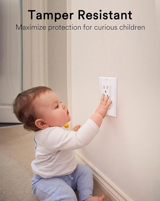 Lumary Smart Outlet with USB-A/C Ports 110V 15A, Timer, Remote Control, FCC | Tamper-Resistant, Group, No Hub Required, 2.4G WiFi Wall Outlet, Works with Alexa/Google Home, Kitchen/Bedroom/Office, 1 Pack