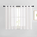 NICETOWN Linen White Sheer 48 inch Curtains by NICETOWN