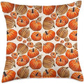 Pumpkin and thanksgiving, autumn fruits, fall season Throw Pillow by Unknown