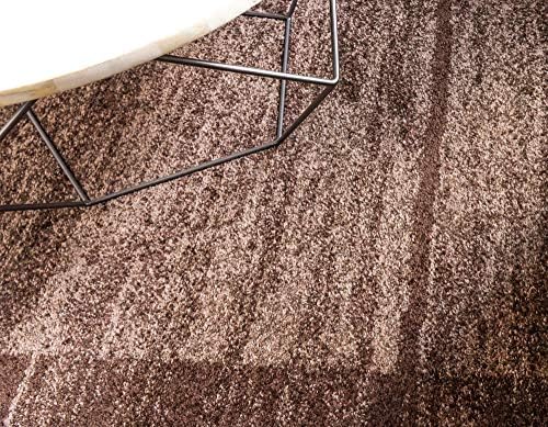Unique Loom Autumn Collection Modern Contemporary Casual Abstract Area Rug (Brown/ Beige Border, 2 x 6 ft Runner) - Image 5
