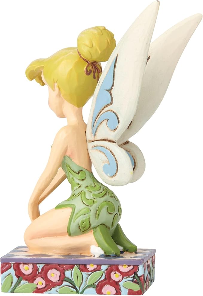 Enesco Disney Traditions by Jim Shore Peter Pan Tinker Bell Seated Pose Figurine, 5 Inch, Multicolor